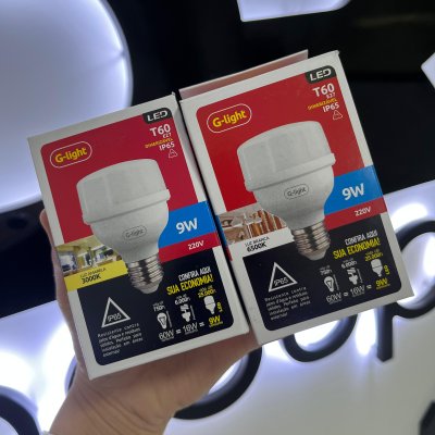 LÂMPADAS DIMERIZÁVEIS AMARELA E BRANCA 9W (3000K / 6500K)